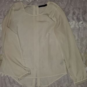 The Limited Cream Long Sleeve Blouse